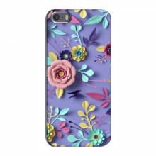 Чехлы с Цветами для iPhone 5 / 5s / SE (VPrint) Цветочный дизайн - купить на Floy.com.ua