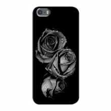 Чехлы с Цветами для iPhone 5 / 5s / SE (VPrint) Черная роза - купить на Floy.com.ua