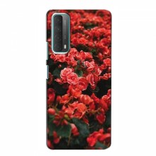 Чехлы с Цветами для Huawei P Smart 2021 (VPrint) Цветы красные - купить на Floy.com.ua