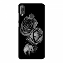 Чехлы с Цветами для Huawei Y7 2019 (VPrint) Черная роза - купить на Floy.com.ua