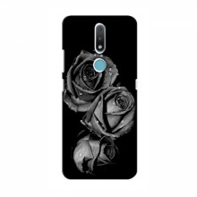 Чехлы с Цветами для Нокиа 2.4 (VPrint) Черная роза - купить на Floy.com.ua