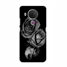 Чехлы с Цветами для Нокиа 5.4 (VPrint) Черная роза - купить на Floy.com.ua