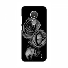 Чехлы с Цветами для Нокиа С21 (VPrint) Черная роза - купить на Floy.com.ua