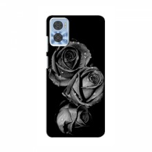 Чехлы с Цветами для Мото Е22 (VPrint) Черная роза - купить на Floy.com.ua