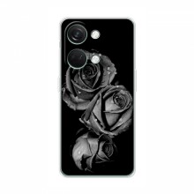 Чехлы с Цветами для ВанПлас Норд 3 5G (VPrint) Черная роза - купить на Floy.com.ua