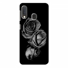 Чехлы с Цветами для Samsung Galaxy A20e (VPrint) Черная роза - купить на Floy.com.ua