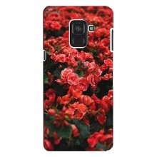 Чехлы с Цветами для Samsung A8, A8 2018, A530F (VPrint) Цветы красные - купить на Floy.com.ua
