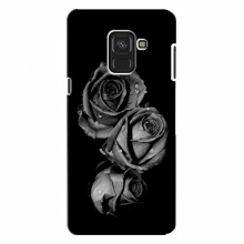 Чехлы с Цветами для Samsung A8, A8 2018, A530F (VPrint) Черная роза - купить на Floy.com.ua