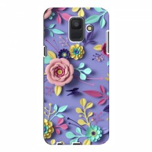 Чехлы с Цветами для Samsung A6 2018, A600F (VPrint) Цветочный дизайн - купить на Floy.com.ua