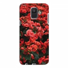Чехлы с Цветами для Samsung A6 2018, A600F (VPrint) Цветы красные - купить на Floy.com.ua