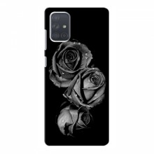 Чехлы с Цветами для Самсунг А71 (VPrint) Черная роза - купить на Floy.com.ua