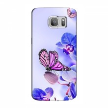 Чехлы с Цветами для Samsung S7 Еdge, G935 (VPrint) Бабочка на цветочке - купить на Floy.com.ua