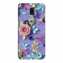 Чехлы с Цветами для Samsung J6 Plus, J6 Плюс 2018 (J610) (VPrint) Цветочный дизайн - купить на Floy.com.ua