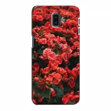 Чехлы с Цветами для Samsung J6 Plus, J6 Плюс 2018 (J610) (VPrint) Цветы красные - купить на Floy.com.ua