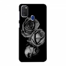 Чехлы с Цветами для Самсунг М21s (VPrint) Черная роза - купить на Floy.com.ua