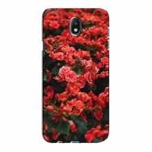Чехлы с Цветами для Samsung J7 2017, J7 европейская версия (VPrint) Цветы красные - купить на Floy.com.ua