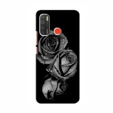 Чехлы с Цветами для TECNO Spark 5 (VPrint) Черная роза - купить на Floy.com.ua