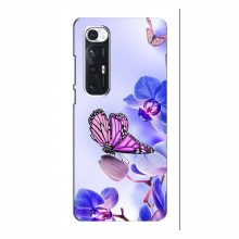 Чехлы с Цветами для Xiaomi Mi 10s (VPrint) Бабочка на цветочке - купить на Floy.com.ua