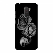 Чехлы с Цветами для Xiaomi Pocophone F1 (VPrint) Черная роза - купить на Floy.com.ua
