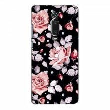 Чехлы с Цветами для Xiaomi Mi 9T Pro (VPrint) Цветочки на черном - купить на Floy.com.ua