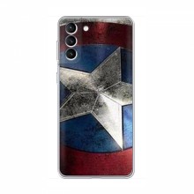 Чехлы с героями Марвел для Samsung Galaxy S21 (VPrint) Щит Капитана Америки - купить на Floy.com.ua