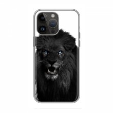 Чехлы с картинками животных iPhone 14 Pro Черный ЛЕВ - купить на Floy.com.ua