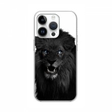 Чехлы с картинками животных iPhone 16 Pro Черный ЛЕВ - купить на Floy.com.ua