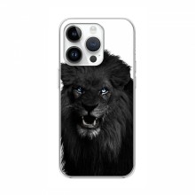 Чехлы с картинками животных iPhone 16 Pro Max Черный ЛЕВ - купить на Floy.com.ua
