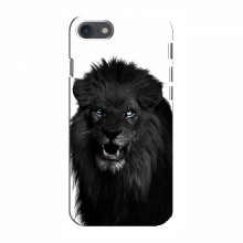 Чехлы с картинками животных iPhone SE (2020) Черный ЛЕВ - купить на Floy.com.ua
