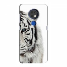 Чехлы с картинками животных Nokia 6.2 (2019) Белый Тигр - купить на Floy.com.ua