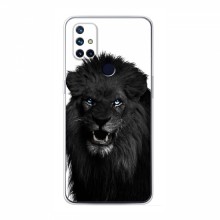 Чехлы с картинками животных OnePlus Nord N10 5G Черный ЛЕВ - купить на Floy.com.ua