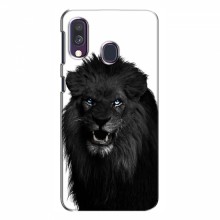 Чехлы с картинками животных Samsung Galaxy A40 2019 (A405F) Черный ЛЕВ - купить на Floy.com.ua