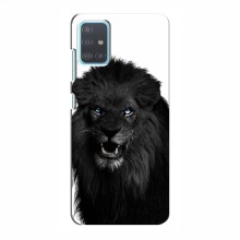 Чехлы с картинками животных Samsung Galaxy A51 5G (A516) Черный ЛЕВ - купить на Floy.com.ua