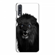 Чехлы с картинками животных Samsung Galaxy A70 2019 (A705F) Черный ЛЕВ - купить на Floy.com.ua