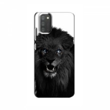 Чехлы с картинками животных Samsung Galaxy M02s Черный ЛЕВ - купить на Floy.com.ua