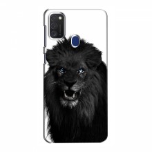 Чехлы с картинками животных Samsung Galaxy M21s Черный ЛЕВ - купить на Floy.com.ua