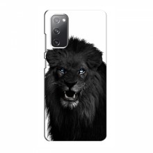 Чехлы с картинками животных Samsung Galaxy S20 FE Черный ЛЕВ - купить на Floy.com.ua