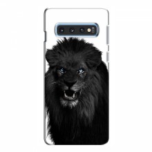 Чехлы с картинками животных Samsung S10e Черный ЛЕВ - купить на Floy.com.ua
