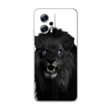 Чехлы с картинками животных Xiaomi POCO X4 GT Черный ЛЕВ - купить на Floy.com.ua