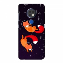 Чехлы с картинкой Лисички для Nokia 6.2 (2019) (VPrint) Лисички космонавты - купить на Floy.com.ua