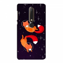 Чехлы с картинкой Лисички для Nokia 6 2018 (VPrint) Лисички космонавты - купить на Floy.com.ua