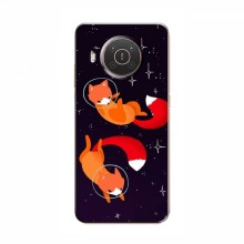 Чехлы с картинкой Лисички для Nokia X10 (VPrint) Лисички космонавты - купить на Floy.com.ua