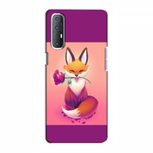 Чехлы с картинкой Лисички для OPPO Reno 3 Pro (VPrint) Лисичка с розочкой - купить на Floy.com.ua