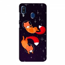 Чехлы с картинкой Лисички для Samsung Galaxy A20 2019 (A205F) (VPrint) Лисички космонавты - купить на Floy.com.ua