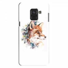 Чехлы с картинкой Лисички для Samsung A8, A8 2018, A530F (VPrint) Лисичка в цветочках - купить на Floy.com.ua