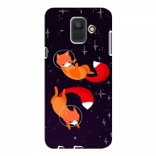 Чехлы с картинкой Лисички для Samsung A6 2018, A600F (VPrint) Лисички космонавты - купить на Floy.com.ua