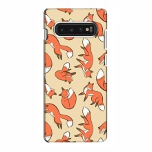 Чехлы с картинкой Лисички для Samsung S10 (VPrint) Много лисичек - купить на Floy.com.ua