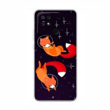 Чехлы с картинкой Лисички для Xiaomi Redmi 10C (VPrint) Лисички космонавты - купить на Floy.com.ua