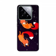 Чехлы с картинкой Лисички для Xiaomi 14 Pro (VPrint) Лисички космонавты - купить на Floy.com.ua