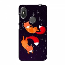Чехлы с картинкой Лисички для Xiaomi Redmi Note 6 Pro (VPrint) Лисички космонавты - купить на Floy.com.ua